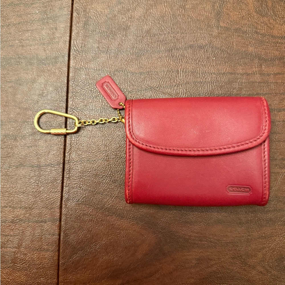💙SOLD ON MERCARI - RARE Vintage Coach Red Multifunction Wallet